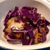 紫キャベツの納豆キムチサラダ